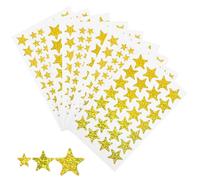 Gatuida 30 feuilles Autocollants Étoiles Dorées Pentagramme Lot Récompense Garçon Fille Enseignants Adhesif Décoration École Bureau