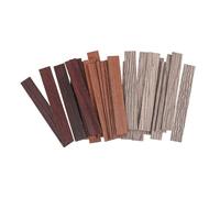 Gatuida 30 Pièces Dollhouse Tiles with Realistic Wood Grain Simulation Mini Flooring Panels for Dollhouse Furniture Decor Supplies and Creative Crafts