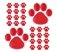 Gatuida 30 Pièces Écussons Thermocollants Patte de Chien Autocollants Patchs Brodés Durables pour Vêtements Sacs Casquettes et DIY Réparation Rapide et Décorative