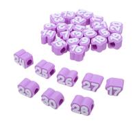 Gatuida 30 Pièces Embouts de Crayon Numérotés 1 à 30, Étiquettes | Violet pour Élèves et Enseignants, Identification Claire, Insertion Facile, Usage en Classe pour Stylos