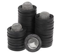 Gatuida 30 pièces Gasket with Stainless Steel Wire Mesh Screen Hose Coupling for Water Faucet Repair and Anti-Clogging Filter Rubber Seal Washer Kit