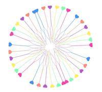 Gatuida 30 pièces Kit Outils de Cœur pour Queue de Cheval Accessoires Coiffure Garçon Fille Boucle Facile pour Création Rapide de