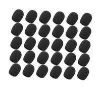 Gatuida 30 pièces Lot de Mini Pare Brise Mousse pour Microphone Casque Filtre Micro Haute Densité Réutilisable Protection Antipoussière pour Noir Compact