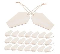 Gatuida 30 Pièces Tombstone Wooden Shapes For Crafts Blank Smooth Wood Slices With Hanging Rope DIY Halloween Grave Decorations For Painting And Creative Projects