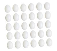 Gatuida 30 pièces Œufs Factices Plastique Solides pour Pigeons Simulation Incubation Œufs Décoratifs DIY Résistants et Réalistes