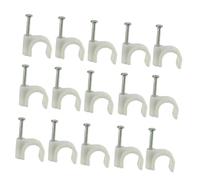 Gatuida 300 pièces Clips Câbles Plastique Fixation Électrique Gestion Câbles Pour Maison Bureau Blanc