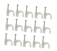 Gatuida 300 pièces Lot de Clips de Câble Plastique Blancs Fixation pour Fils Électriques Ethernet Tv Gestion de Câbles Intérieur et Extérieur
