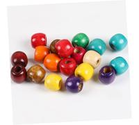 Gatuida 300 pièces Lot de Perles Bois Rondes à Trou Large Multicolores pour Création Bijoux DIY Accessoires Naturels pour Bracelets Colliers et Macramé Kit Perles Polyvalent et Portable
