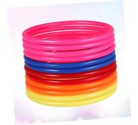 Gatuida 32 pièces Jeu de Lancer Anneaux Plastique Multicolore pour Garçon Fille Extérieur Éducatif Interaction Famille Couleur Aléatoire Couleur Aléatoire