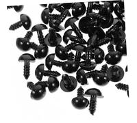 Gatuida 320 pièces Yeux de Sécurité Noirs Plastique avec Rondelles pour Loisirs Créatifs DIY Yeux Résistants pour Poupées Animaux et Amigurumi