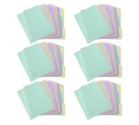 Gatuida 36 Pièces Dossier en Plastique 1/3 Coupe avec Onglets pour Organisation des Documents Bureau, Rangement Pratique pour Gestion de Projet et Étagères