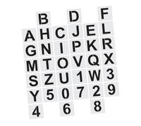 Gatuida 36 pièces Lot de Pochoirs Lettres et Chiffres Réutilisables pour Dessin Garçon Fille Modèles Alphabet Étanche Surface Lisse Facile à Nettoyer pour Créations DIY et Activités