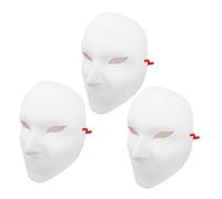 Gatuida 3pcs DIY Masque De Mascarade Vierge Masques En Pvc Non Peints Masques Vénitiens Masques Vénitiens Pour Mardi Gras Dance Cosplay Party Costume Supplies