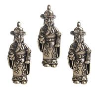 Gatuida 3pcs Pendentifs en Laiton Chic pour Porte-clés Dieu Richesse, Fabrication Fine, Ne Change Pas de Couleur, Décoration DIY Unique et Rétro