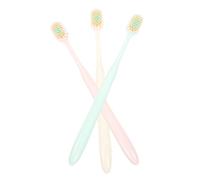 Gatuida 3Pièces Brosse à Dents Souple Lot de Tête Large et Fine pour Nettoyage Dents et Gencives Brosses à Dents Pratiques pour Famille