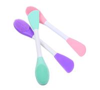 Gatuida 3Pièces Brosse de Nettoyage Visage Silicone Lot de Brosse Multifonction à Double Tête Minuit Vert Rose Outil Pratique et Portable pour Nettoyage Doux Peau