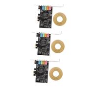 Gatuida 3pièces Carte Pcie avec Support Profil Interfaces pour Numérique Compatibilité avec XP Vista Transforme Votre Pc Système Audio Immersif
