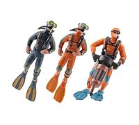Gatuida 3pièces Lot de Figurines De Plongeurs sous-Marins Décor Aquarium Réaliste pour Aquarium Et Bureau Modèles Miniatures Flottants Explorateurs Marins