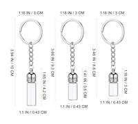 Gatuida 3pièces Lot De Porte-clés Verre Pour Bouteille à Suspendre Avec Couvercle Étanche Pour Décorations Et Vœux