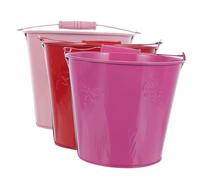 Gatuida 3pièces Lot de Seaux Métal Mini Seaux Conteneurs à Crayons Seau à Fleurs pour Jardin