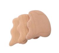 Gatuida 3pièces Outils de Massage Gua Sha pour Visage Planche de Grattage Corporelle Bois Grattoir de Massage Manuel Multifonctionnel pour Thérapie des Méridiens et Relaxation
