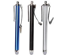 Gatuida 3pièces Stylet Tactile pour Tablette Et Ordinateur Portable Tête Tissu Conducteur Pointes De Rechange De Couleurs Noir Argent Bleu