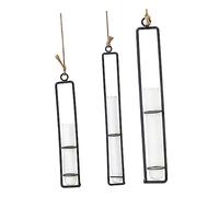 Gatuida 3pièces Tube Hydroponique Verre avec Support Jardinière Tubulaire Suspendue pour Maison Tube Verre pour Cultures sans Sol