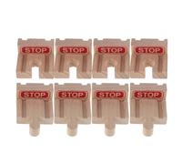 Gatuida 4 butoirs de Voie ferrée pour Enfants - Butoirs en Bois - Accessoires de butée pour Circuits de Train Miniatures (4 x 4 cm)