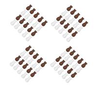 Gatuida 4 Ensembles Accessoires pour Rideaux Boutons De Tirage pour Rideaux Et Stores Marron Blanc 24 Pièces * 4