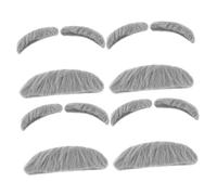 Gatuida 4 Ensembles Faux Barbe et Sourcils Autocollants de Costumes pour Halloween et Cosplay Accessoires de Vieil Homme Déguisement Éblouissant pour Fête et Mascarade