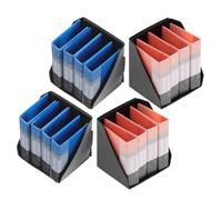 Gatuida 4 Ensembles Miniature Dollhouse Office File Folders Plastic Mini Realistic File Organizers for Dollhouse Furniture Accessories Pretend Play