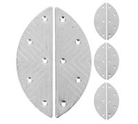 Gatuida 4 Paires Plaques de Talon en Fer Demi-lune pour Réparation de Semelles de Bottes, Protection Anti-usure, Adaptées aux Environnements à Fort et Usage Domestique