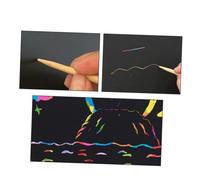 Gatuida 4 paquets Lot de Carnets de Papier à Gratter Papier Créatif Arc-ciel Noir Mat Éducatif DIY pour Garçon Fille Carnet de Dessin et Graffiti