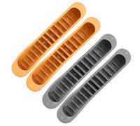 Gatuida 4 Pcs Pads D'appui pour Béquilles Tpr à Structure Double Coussiné Léger pour Soutien Doux sur Terrain Accidenté et Rééducation Postopératoire