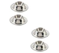 Gatuida 4 Pcs Porte-Œufs Pour Réfrigérateur Braconniers Tasse Verres À Cocktail À L'Ancienne Plateau À Plantes Coquetier En Acier Inoxydable Porte-Œufs En Acier Inoxydable Support À Œufs