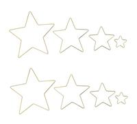 Gatuida 4 pièces Anneaux Métal Doré pour Attrape-rêve DIY Cercles Macramé Étoile Matériel Loisirs Décoration Maison et Mariage