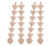 Gatuida 4 Pièces Appliques en Bois Sculpté Fleur, Décoratif pour | Finition Intérieure, Styles Vintage et Moderne, pour Cheminée et Cabinet