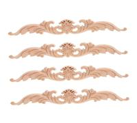 Gatuida 4 pièces Appliques Sculpté Lot de Décorations Murales et Portes Intérieures Naturel Ornements Européens pour Meubles Murs et Portes Faciles à Coller et Personnalisables