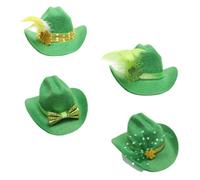 Gatuida 4 Pièces Arc Irlandais Clips Enfants Faire La Fête Trèfle Décorations Accessoires Lutin Chapeau De Fête Pour St. Pince à Cheveux Patrick' Day Déguisement De La Saint Patrick Feutre