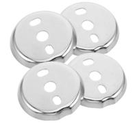 Gatuida 4 Pièces Base de Fixation pour Barre de Serviette Acier Inoxydable Rondes Accessoires de Montage pour Support Mural de Salle de Bain Rondelle de Joint pour Barre à Serviettes