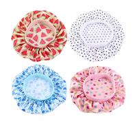 Gatuida 4 pièces Bonnet de Nuit Garçon Fille Élastique Satin Protecteur de Cheveux Respirant Léger pour Maison Voyage Couleurs Mixtes