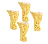 Gatuida 4 Pièces Brass Corner Protectors Vintage Furniture Legs Retro Decorative Feet for Jewelry Boxes Cabinets Tables