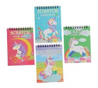 Gatuida 4 pièces Cahiers à Gratter DIY pour Garçon Fille Carnet Portable à Spirale Dessin à Gratter Créatif Activité Manuelle pour Garçons et Filles