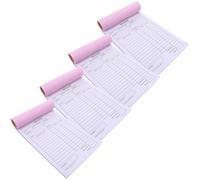 Gatuida 4 Pièces Carnet de Suivi des Commandes en Papier 2 Parties avec Formulaire Autocopiant pour Boutiques et Restaurants, Design à Colonnes Multiples pour Enregistrement Détaillé