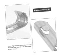 Gatuida 4 pièces Clips Acier Inoxydable pour Étagère de Réfrigérateur Support Robuste et Lot de Crochets de Fixation pour Congélateur et Vitrine Accessoires pour Porte Boissons et