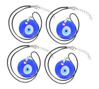 Gatuida 4 pièces Collier Œil Bleu Mauvais Œil Verre Pendentif et Protection pour Femme Chaîne Confortable et Élégante Accessoire Symbolique