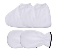 Gatuida 4 Pièces de soins des mains + couverture de pied de soins aux pieds circulation sanguine de paraffine de paraffine pour les mains pédicures cire chaude