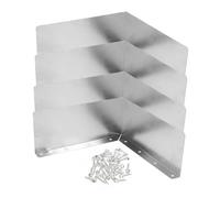 Gatuida 4 pièces Déflecteurs de Pluie Aluminium pour Toits Dangles de Gouttières Courbés pour Bardeaux de Maison Éclaboussures et Durables