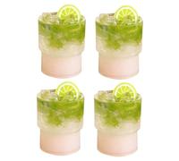 Gatuida 4 Pièces Doull House Mini Drink à Thé Boissons Alimentaires Miniatures Modèle De Bouteille De Boisson Jeu De Simulation De Cuisine Résine