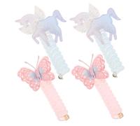 Gatuida 4 pièces Élastiques Cheveux Cordon Téléphonique Spirale avec et Licorne Bandeaux Décoratifs Légers et Durables pour Filles Maintien Confortable sans Nœuds